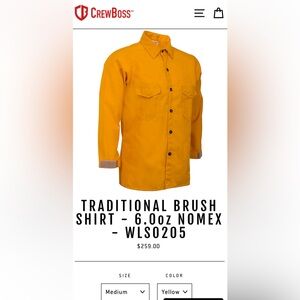 Crew Boss Brush Wildland fire fighting gear